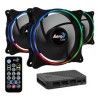 Kit de 3 Ventiladores AeroCool Eclipse 12 PRO / ARGB / con Hub H66F / 120mm /  PWM 1200 RPM / 32.1 CFM