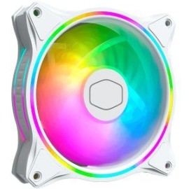 Ventilador Cooler Master Masterfan MF120 Halo Blanco / 120mm / ARGB AuraSync, Mystic Light, Polychrome, RGB Fusion 2.0 / MFL-B2