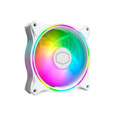 Ventilador Cooler Master Masterfan MF120 Halo Blanco / 120mm / ARGB AuraSync, Mystic Light, Polychrome, RGB Fusion 2.0 / MFL-B2