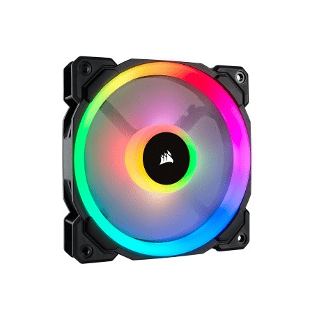 Ventilador RGB LED PWM con doble halo de luz de 120 mm LL120 RGB, CO-9050071-WW