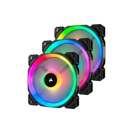 Ventiladores PWM Corsair LL120 RGB Paquete de 3 120mm con Lighting Node PRO