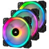 Ventiladores PWM Corsair LL120 RGB Paquete de 3 120mm con Lighting Node PRO